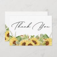 Baby shower de Merci de tournesol verdoyant