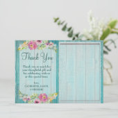 Baby shower de Merci en bois rose rose (Debout devant)