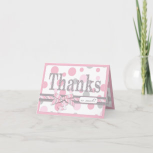 Baby shower de Merci Pois rose et gris
