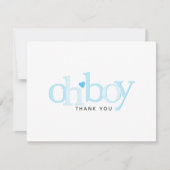 Baby shower de Merci simple Blue Heart Boy (Devant)