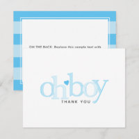 Baby shower de Merci simple Blue Heart Boy