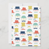 Baby shower de messieurs Invitation Mustache Casqu (Dos)