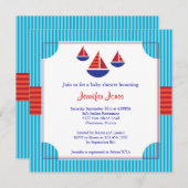 Baby shower de navigation Invitation (Devant / Derrière)