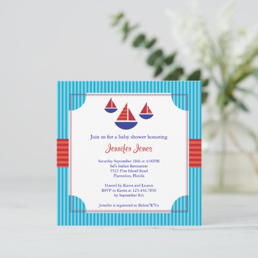 Baby shower de navigation Invitation (Debout devant)
