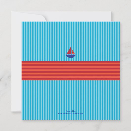 Baby shower de navigation Invitation (Dos)