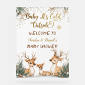 Baby shower de neige en hiver Woodland Affiche de  (Recto)