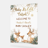 Baby shower de neige en hiver Woodland Affiche de  (Angle)