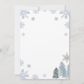 Baby shower de neige Invitation Floral Boy (Dos)