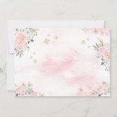 Baby shower de neige rose hiver invitation photo (Dos)