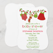 Baby shower de Noël Baby Laundry Invitation (Devant / Derrière)