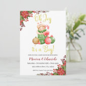 Baby shower de Noël C'est une invitation de garçon (Debout devant)