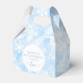 Baby shower de Noël des flocons bleus ballotins (Arrière)