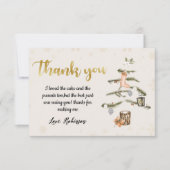 Baby shower de Noël d'hiver Carte de remerciements (Devant)