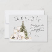 Baby shower de Noël d'hiver Livres pour la carte b (Devant)