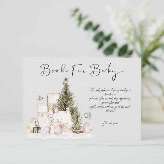 Baby shower de Noël d'hiver Livres pour la carte b (Debout devant)