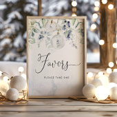 Baby shower de Noël en hiver Faveurs Poster