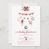 Baby shower de Noël fantastique Invitation (Devant)
