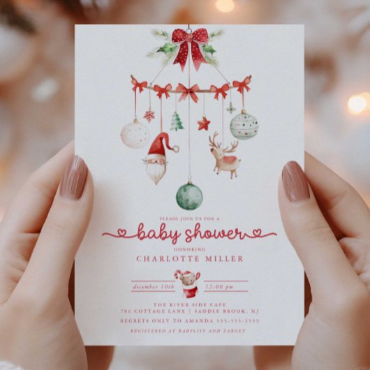 Baby shower de Noël fantastique Invitation