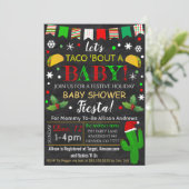 Baby shower de Noël Fiesta Invitation (Debout devant)