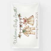 Baby shower de Noël genre révéler bannière (Verticale)