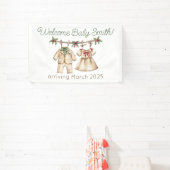 Baby shower de Noël genre révéler bannière (Insitu)