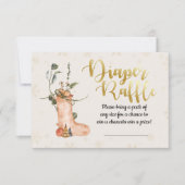 Baby shower de Noël hivernal Déchets Carte Raffin (Devant)