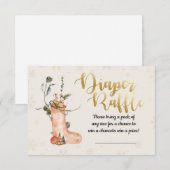 Baby shower de Noël hivernal Déchets Carte Raffin (Devant / Derrière)