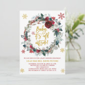 Baby shower de Noël Invitation (Debout devant)