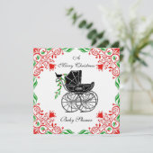 Baby shower de Noël Invitation (Debout devant)