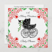 Baby shower de Noël Invitation (Devant / Derrière)