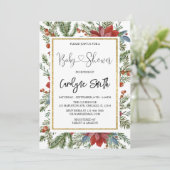 Baby shower de Noël Invitation (Debout devant)