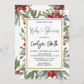 Baby shower de Noël Invitation (Devant / Derrière)