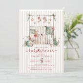 Baby shower de Noël Invitation (Debout devant)