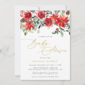 Baby shower de Noël Invitation (Devant)