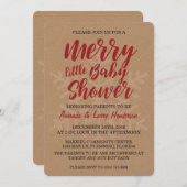 Baby shower de Noël Invitation (Devant / Derrière)
