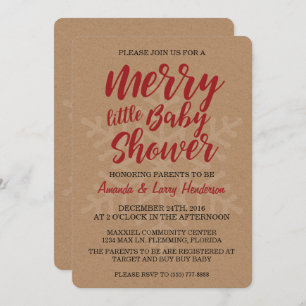 Baby shower de Noël Invitation