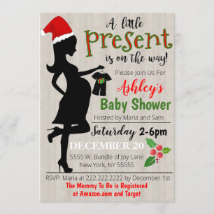 Baby shower de Noël Invitation