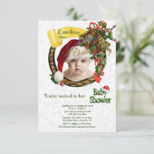 Baby shower de Noël Invitation (Debout devant)