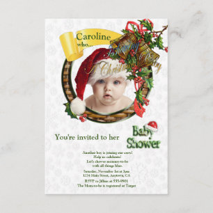 Baby shower de Noël Invitation