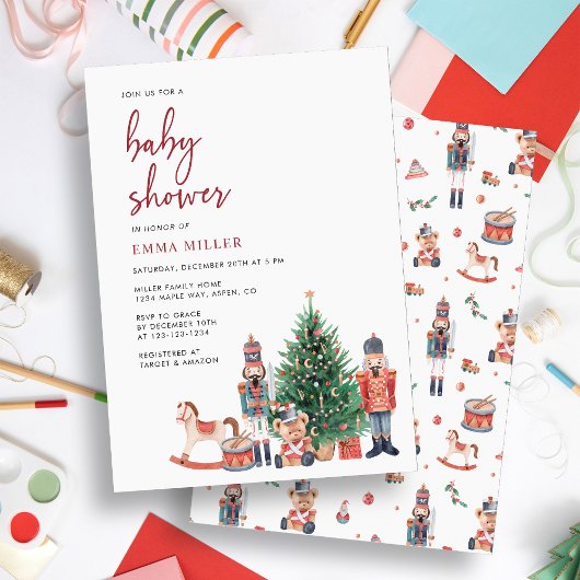 Baby shower de Noël Invitation