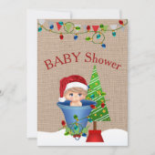 Baby shower de Noël Invitation (Devant)