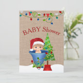 Baby shower de Noël Invitation (Debout devant)