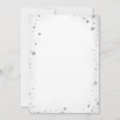 Baby shower de Noël Invitation Argent (Dos)