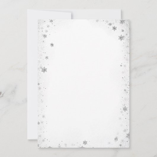 Baby shower de Noël Invitation Argent (Dos)