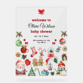 Baby shower de Noël Invitation, Baby shower festif (Recto)