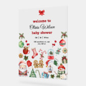 Baby shower de Noël Invitation, Baby shower festif (Angle)