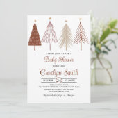 Baby shower de Noël Invitation Modèle (Debout devant)