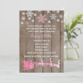 Baby shower de Noël Invitation rustique (Debout devant)