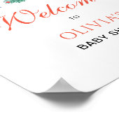 Baby shower de Noël Nutcracker Affiche de bienvenu (Coin)