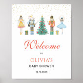 Baby shower de Noël Nutcracker Affiche de bienvenu (Devant)